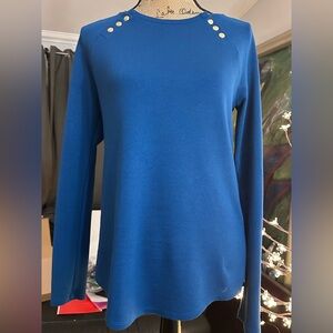 Elegant Chico’s Bright Blue Women's Top Sz 0/Sm